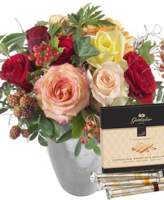 Bouquet avec gaufrettes